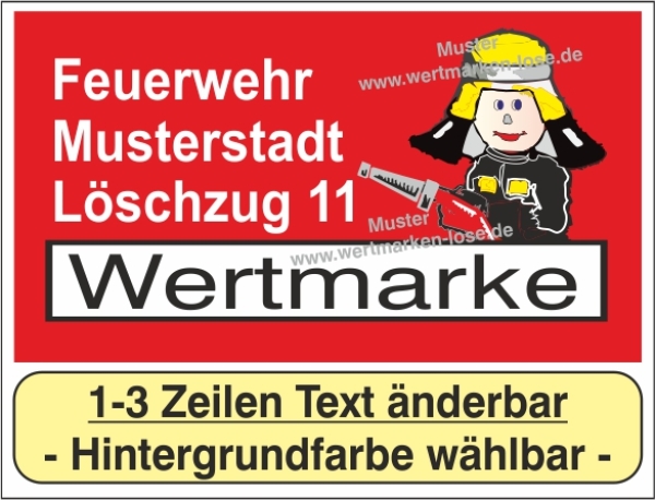 1000 Wertmarken "Feuerwehr modern Typ 8"
